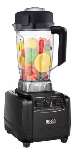 Licuadora Profesional DKASA High Power de 1800W, vaso de Tritán de 2 litros, cuchillas de acero inoxidable y control de velocidades.