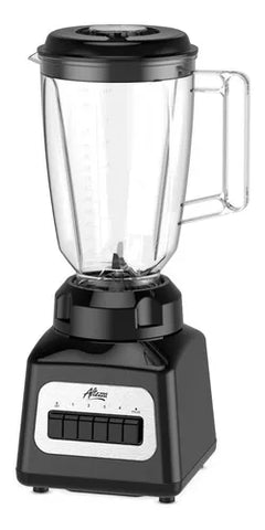 Licuadora Altezza Max Pro 600W, jarra de plástico de 1.5 litros, 4 velocidades, color negro.