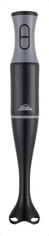 Licuadora Personal de Mano y Batidora de Inmersión Dualmix de Home Elements, color negro, con termo de 600 ml y cuchillas de acero inoxidable.