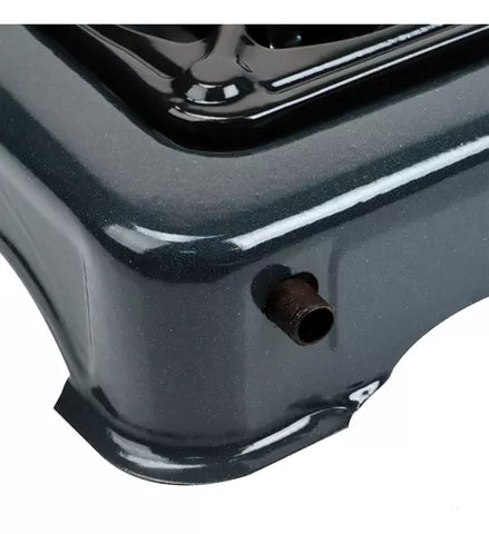 Cocineta a Gas Natural 2 Puestos Dkasa con quemadores y parrillas de acero, esmaltada y resistente.