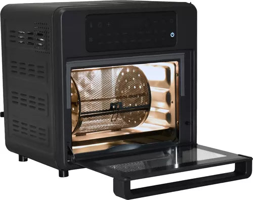 Horno Digital Altezza de 15 litros con freidora de aire, panel LED, 18 funciones y accesorios incluidos para cocinar alimentos saludables y deliciosos.