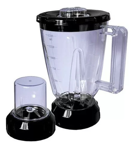 Licuadora Altezza 2 En 1 ABG en color negro, con vaso de 1.5 litros, picatodo incluido y potencia de 400 Watts.