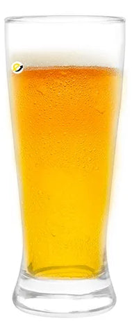 Vaso Rostock cerveceros de 296 ml en vidrio transparente, ideales para cerveza o bebidas frías, con diseño recto y clásico tipo pub.