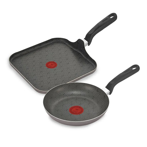 Juego de Sartén 20cm + Plancha Talent IMUSA con Termo Señal, base difusora y mango ergonómico.