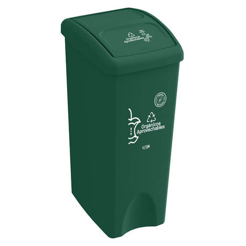 PAPELERA VAIVEN PLANA 53LTS VERDE MR ORGANICO