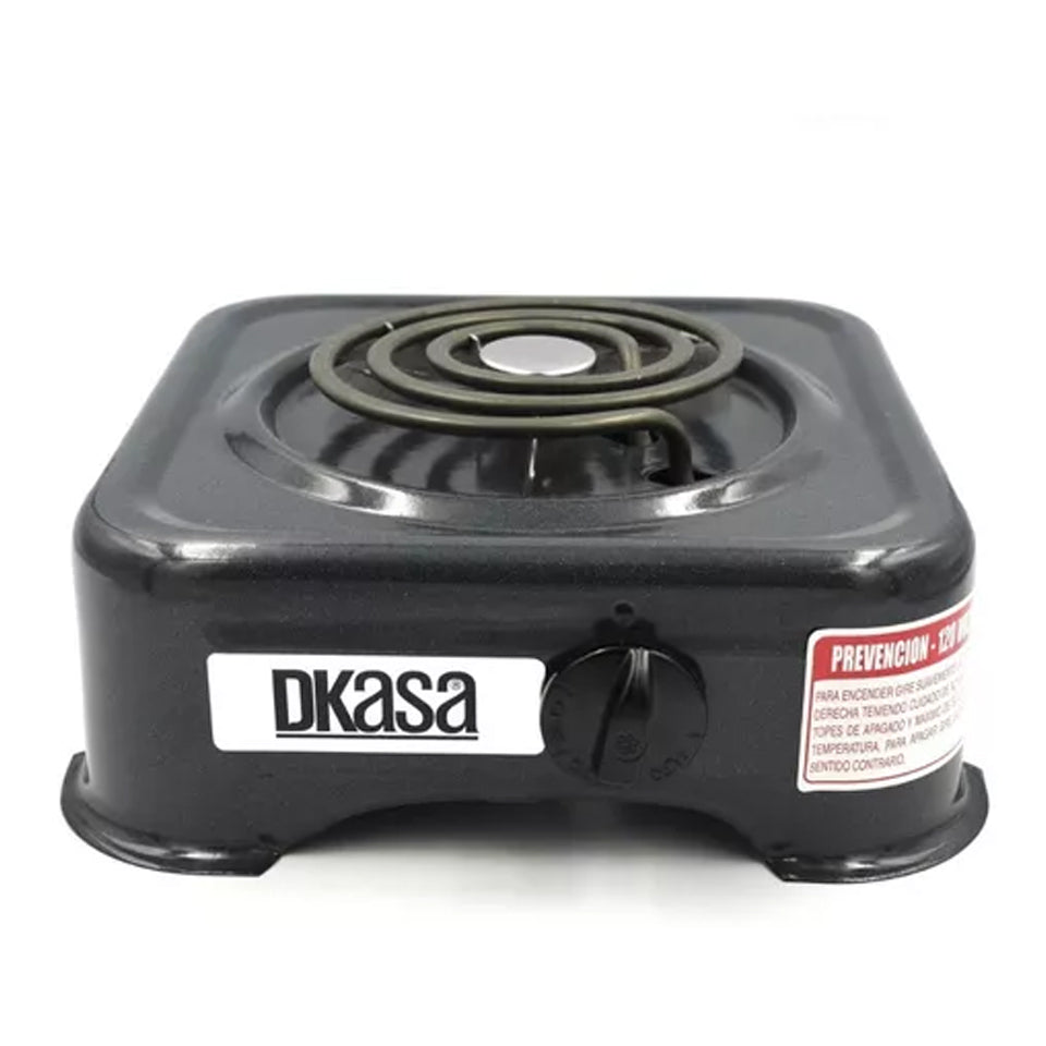 Cocineta Simplicity Eléctrica 1 Puesto Dkasa, diseño compacto y moderno con cubierta esmaltada y resistencia tubular, ideal para cocinas pequeñas.