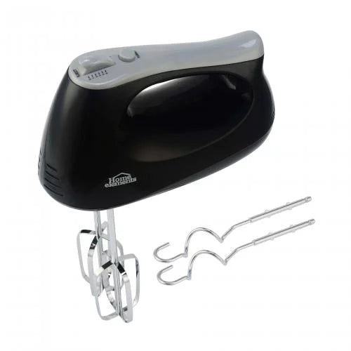 Batidora Eléctrica Home Elements con 5 velocidades, 180 watts, dos juegos de aspas de acero inoxidable y botón expulsor.