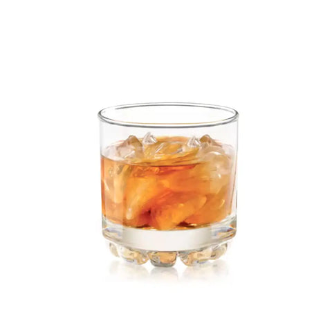 Vaso Capitol Rocks 9 oz, ideal para bebidas frías, diseño compacto y seguro para contacto con alimentos, presentación en canastilla de 8 unidades.