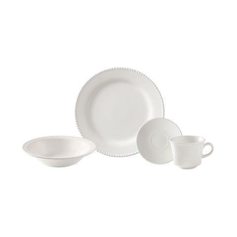 VAJILLA 4/16 PERLA BLANCO RDA