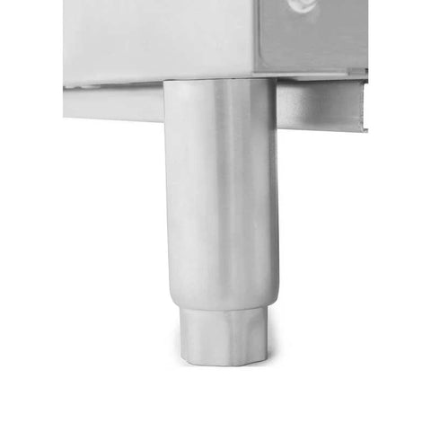 Estufa de sobreponer Cookrite de 2 puestos a gas natural, diseño en acero inoxidable con parrillas de hierro fundido.