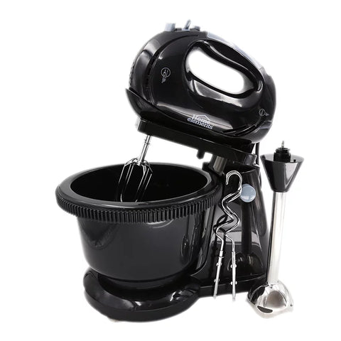 Batidora Multi-mixer Home Elements con función de inmersión, mano y pedestal, 250 watts, 6 velocidades y tazón giratorio de 2 litros.