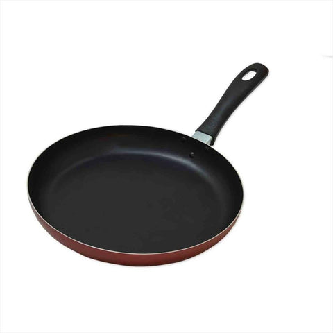 Sartén Antiadherente Rojo Sin Tapa De 24cm Ilko, diseño moderno en aluminio con mango de baquelita.