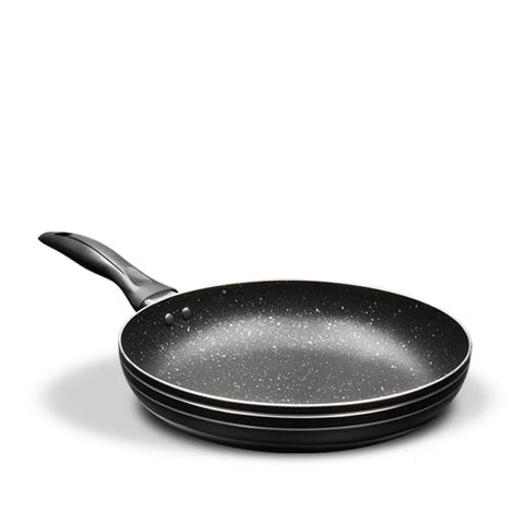Sartén Antiadherente Stone 24cm Home Elements, cuerpo de aluminio con anillos de conducción de calor, mango de baquelita, recubrimiento antiadherente Stone, acabado profesional.
