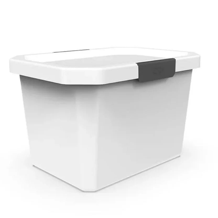 RECIPIENTE CON BROCHES 18.5LT BLANCO